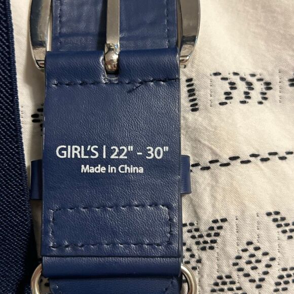 Girls Softball Belt Bundle – Under Armour Orange Elastic Belt & Navy Blue Stretc - Picture 4 of 5